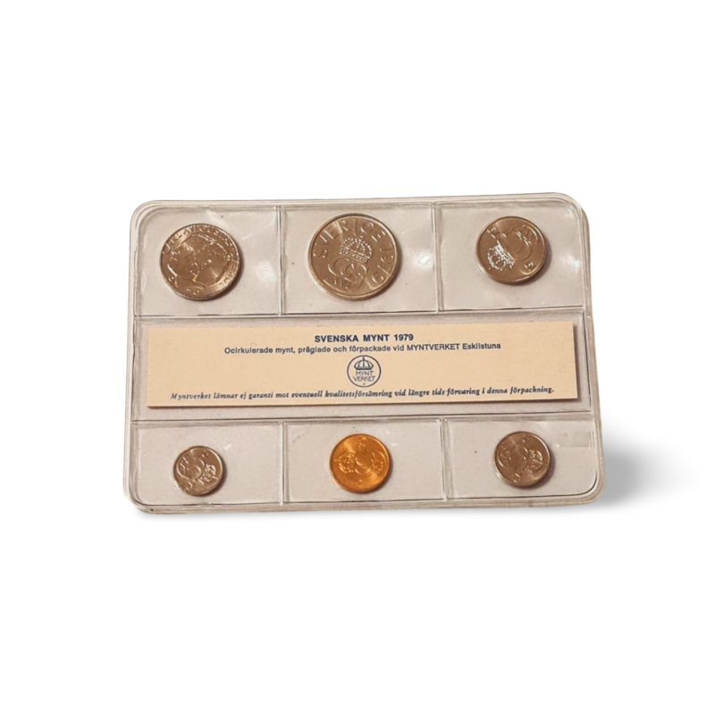 Švedijos monetų rinkinys Svenska Mynt 1979 originalus Myntverket Eskilstuna leidimas
