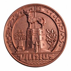 Vintažinis aliuminio bareljefas „Vilnius 650“ 1323