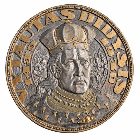 Vintažinis aliuminio bareljefas „Vytautas Didysis 1430–1930“