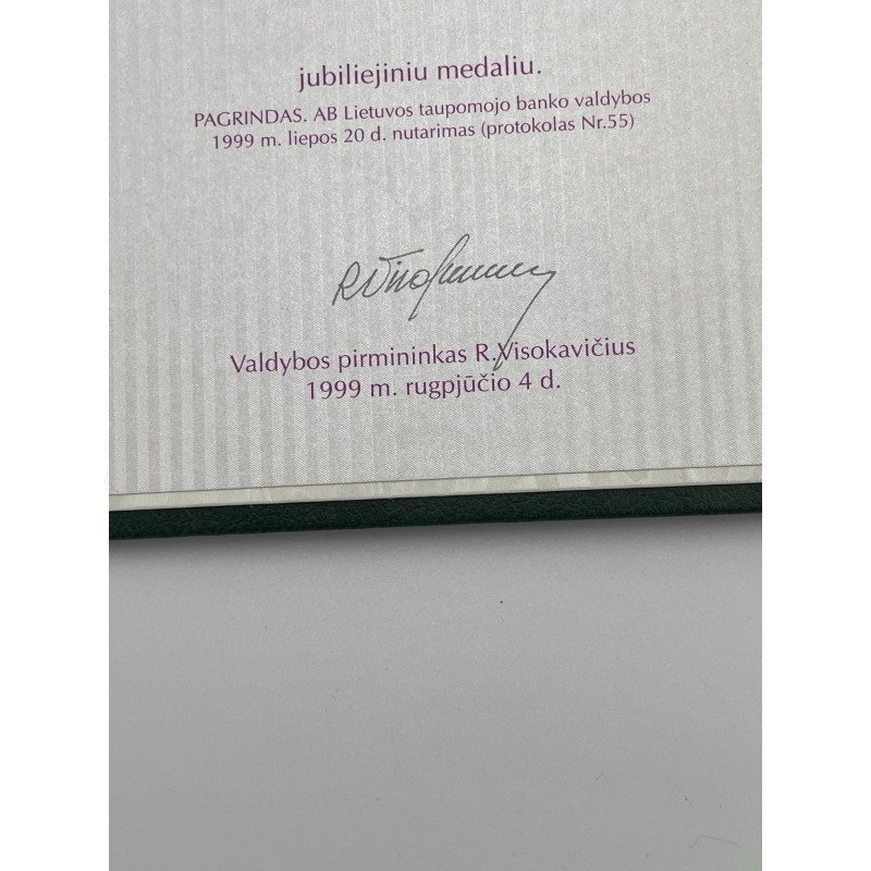 Lietuvos taupomasis bankas 80 metu jubiliejinis medalis