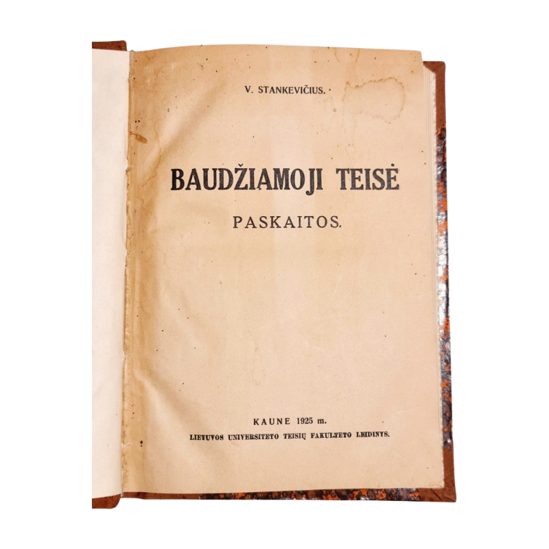 Baudžiamoji Teisė Paskaitos, autorius Vladimiras Stankevičius